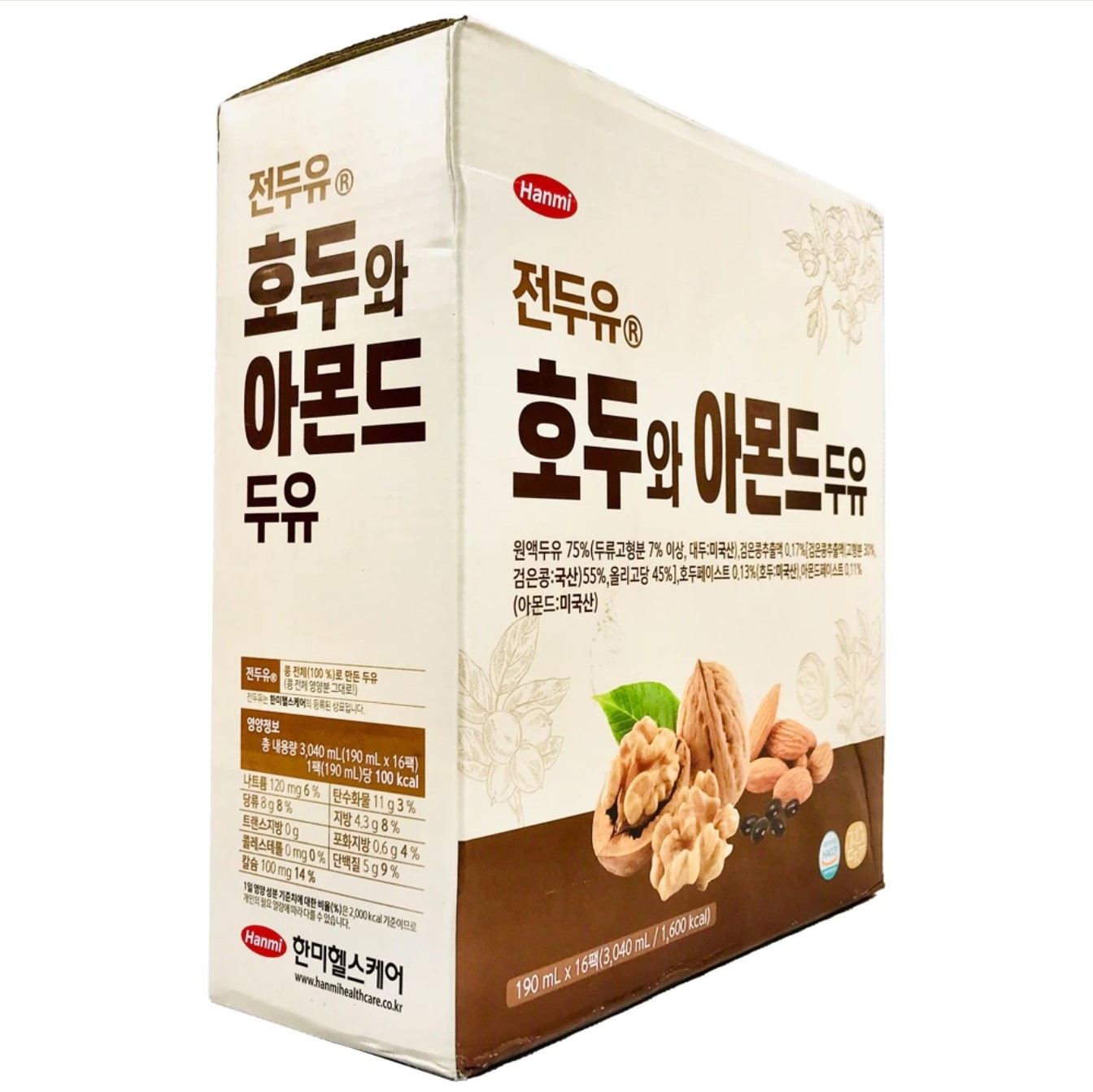 ảnh sản phẩm 1 Sữa hạt óc chó hạnh nhân Hanmi Hàn 190ml